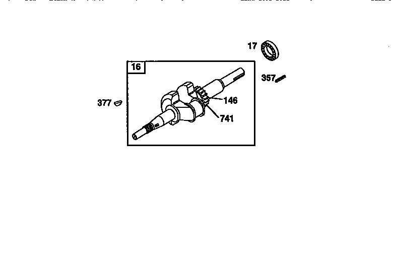 Crankshaft 1 Diagram and Parts List for 135200-135299 0679 Briggs and Stratton Engine